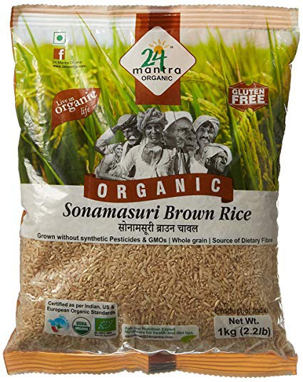 24 Mantra Organic Sonamasuri Brown Rice 2Lb