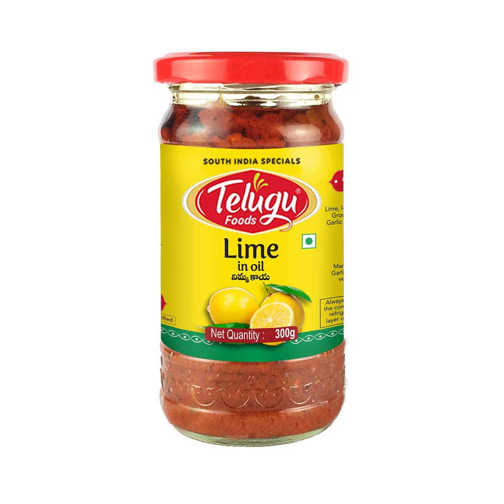 Telugu Lime Pickle Without Garlic 300 Gm