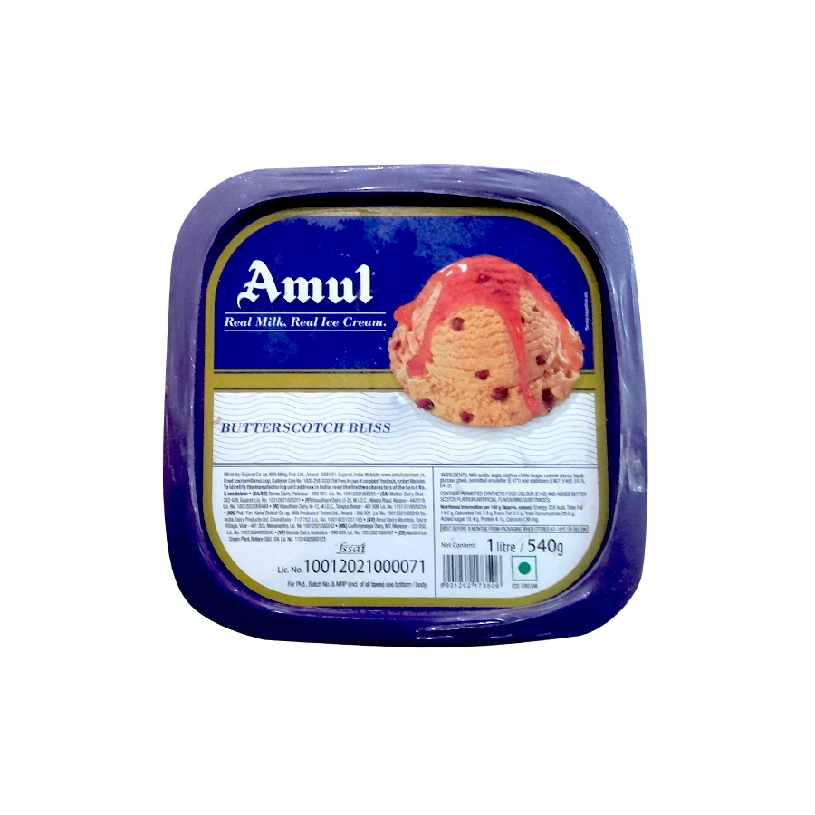 Amul Butterscotch Bilss Icecream 540G