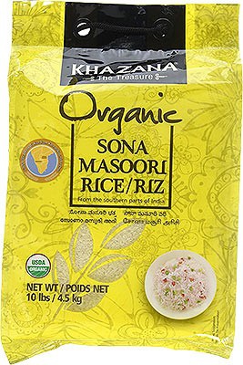 Khazana Organic Sona Masoori 10 Lb