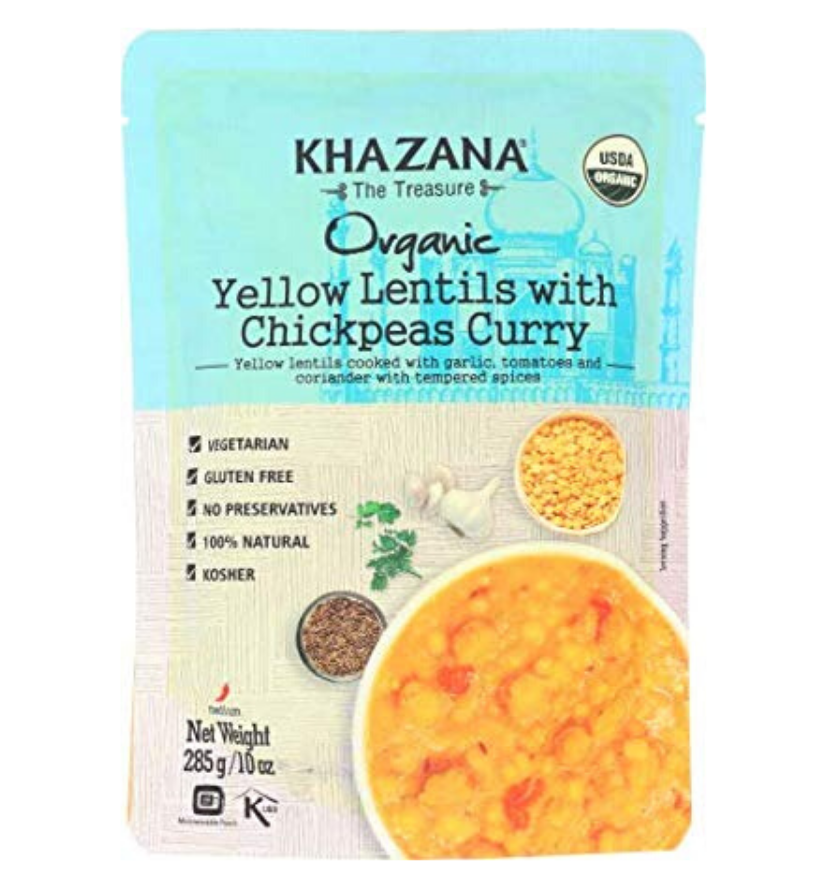 Khazana organic yellow lentills curry 10 oz