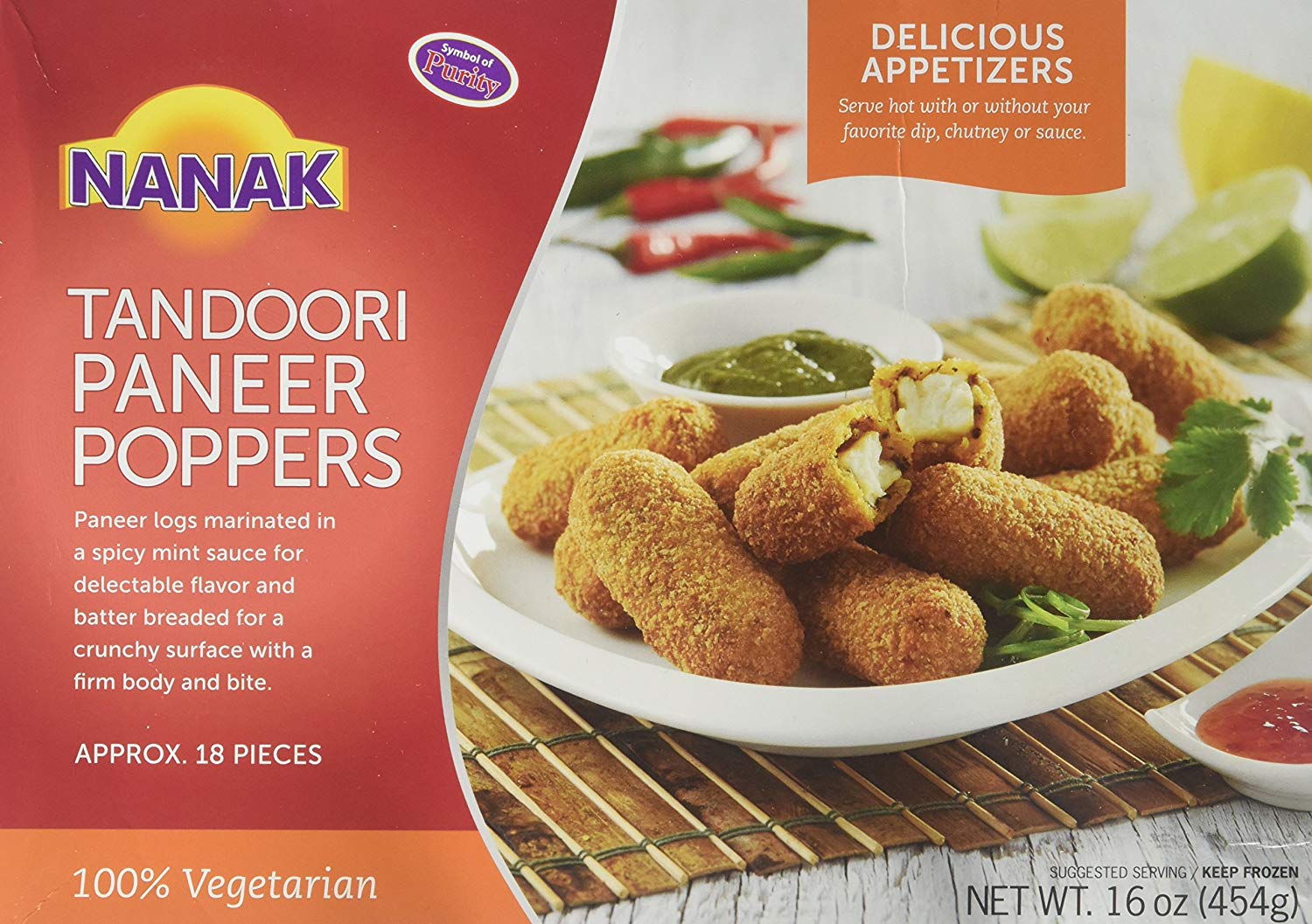 NANAK TANDOORI PANEER POPPERS 18P