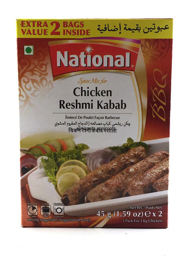 National Chicken Reshami Kabab 45Gm