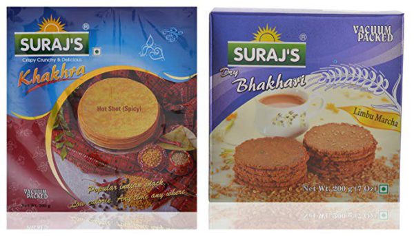 Surajs Dry Bhakhari Khakhra Limbu Marcha 200G