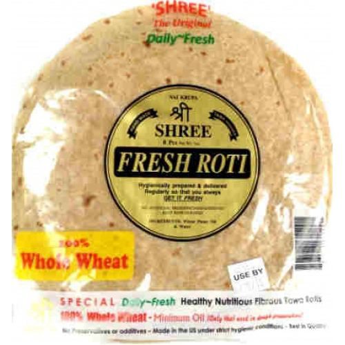 Shree Fresh Whole Wheat Roti 10 Oz