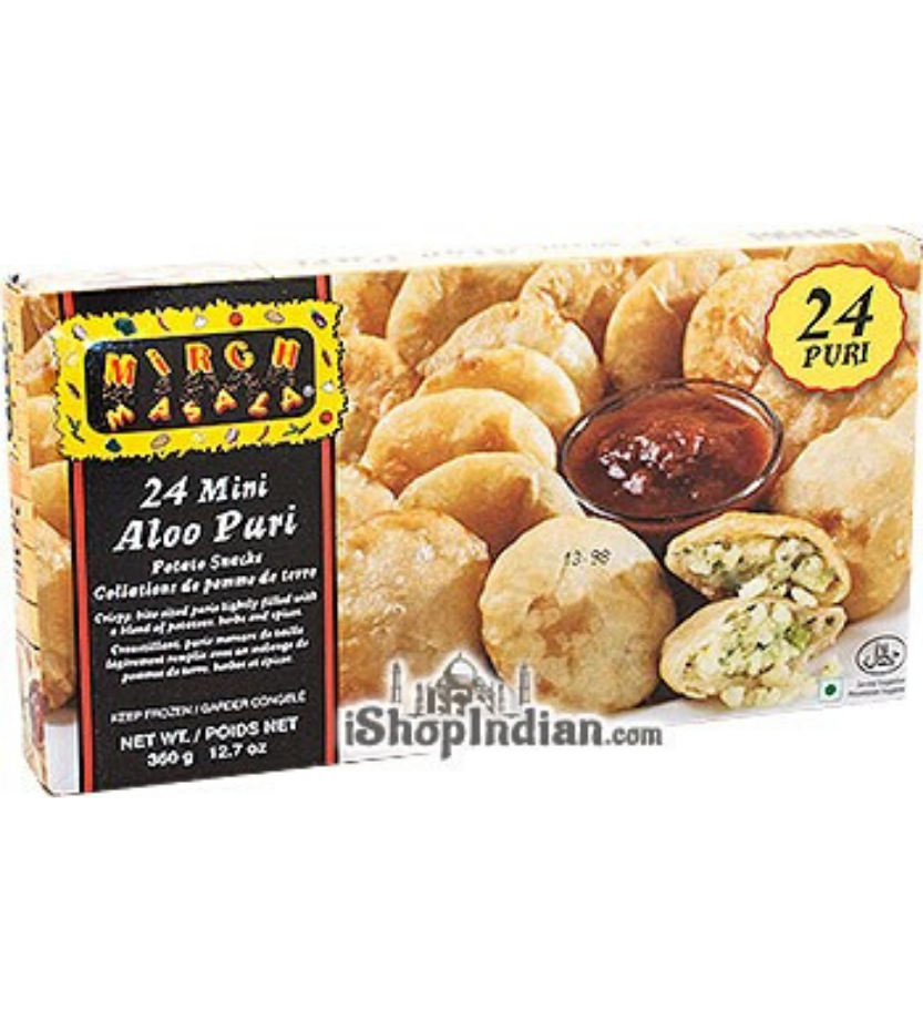 Mirch masala 24 mini aloo puri 360gm