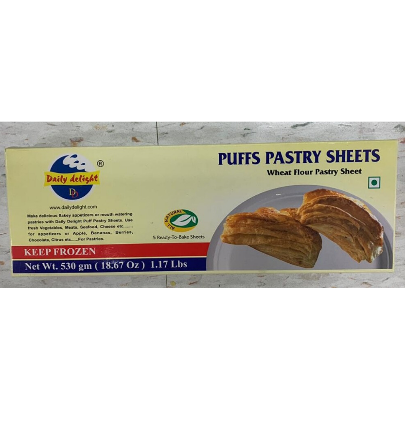 daily delisht puffs pastry sheets 530g