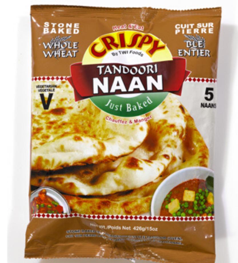 Crispy whole wheat naan