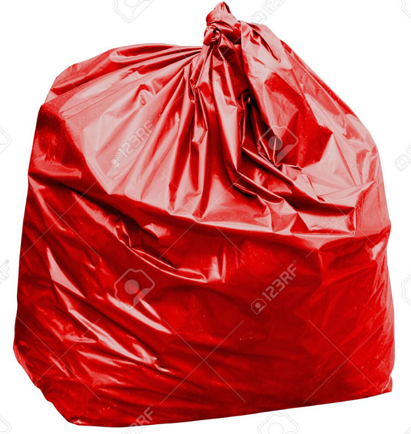 Red & White Trash Bags
