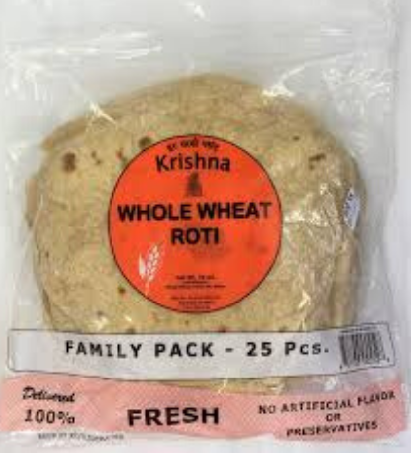 Krishna Whole Wheat Tawa Roti 36 Oz