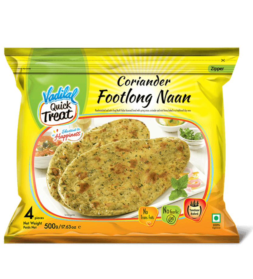 Vadilal Plain Tandoori Naan 4Pcs