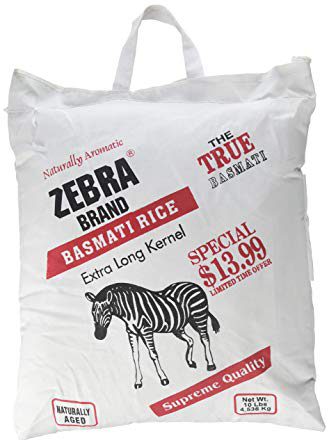 Zebra Basmati Rice 40Lb