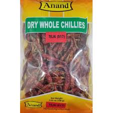 Anand Dry Whole Chillies Teja 200 G.M