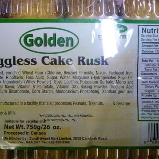 Golden Eggless Cake Rusk 650 Gm