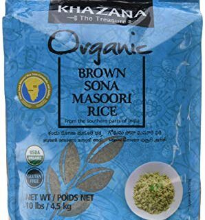Khazana Organic Brown Sona Masoori Rice 10Lb