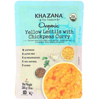 Khazana organic yellow lentills curry 10 oz