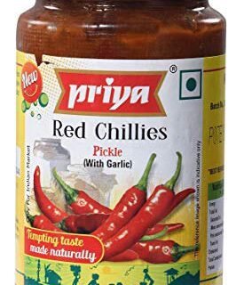 Priya Red Chili With Garlic Pickle 300 Gm