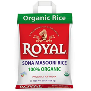 Royal Sona Masoori Organic Rice 20 Lb