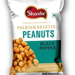Sikandar Premium Rosted Peanuts Blk Pepper 200 G