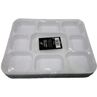 8 Compartment Foam Plates